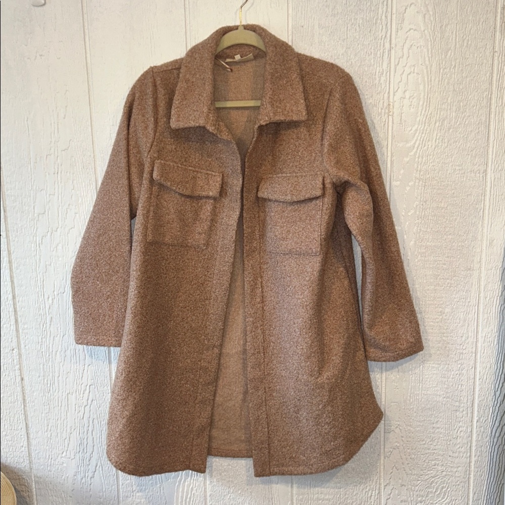 Melloday Light Pink Trench Winter Coat